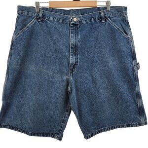 Wrangler Originals Carpenter Jean Shorts Men's Size 42 Blue Denim Workwear‎ USA